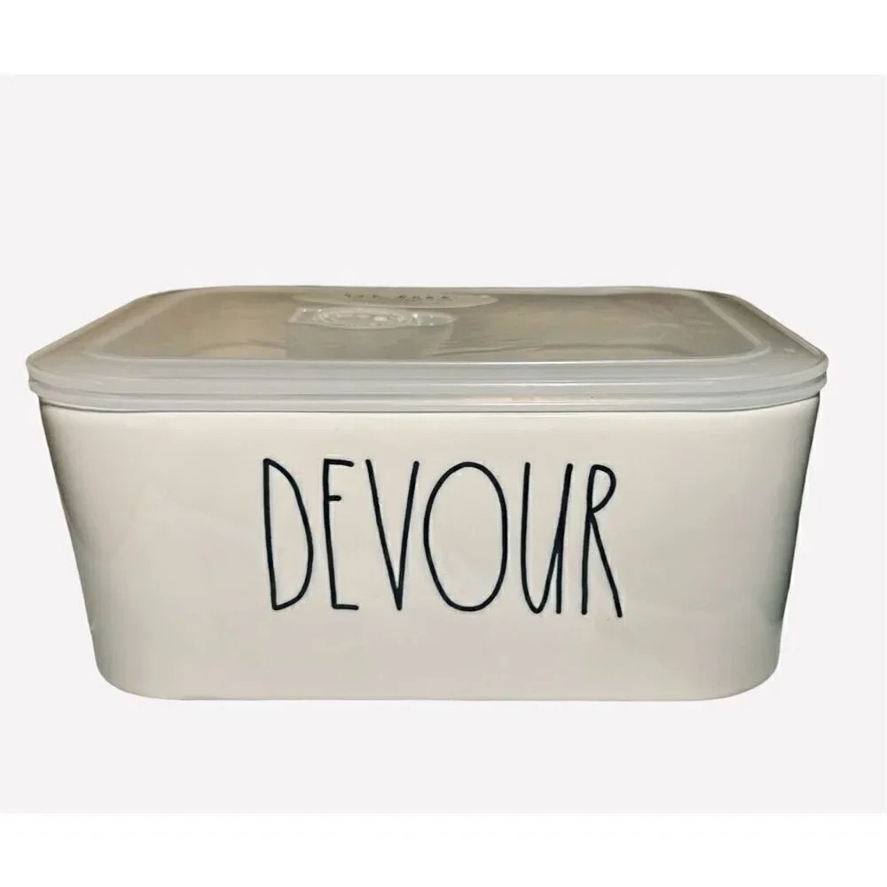 Rae Dunn ‘Devour’ Container NWT